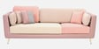 Montez Velvet 3 Seater Sofa in Clay Blush Colour