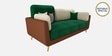 Montez Velvet 3 Seater Sofa in Green & Beige Colour