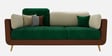Montez Velvet 3 Seater Sofa in Green & Beige Colour