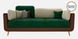 Montez Velvet 3 Seater Sofa in Green & Beige Colour