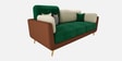 Montez Velvet 3 Seater Sofa in Green & Beige Colour