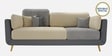 Montez Velvet 3 Seater Sofa in Grey & Beige Colour