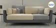 Montez Velvet 3 Seater Sofa in Grey & Beige Colour