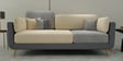 Montez Velvet 3 Seater Sofa in Grey & Beige Colour