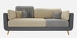 Montez Velvet 3 Seater Sofa in Grey & Beige Colour