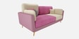Montez Velvet 3 Seater Sofa in Pink & Beige Colour