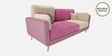 Montez Velvet 3 Seater Sofa in Pink & Beige Colour