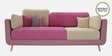 Montez Velvet 3 Seater Sofa in Pink & Beige Colour