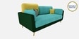 Montez Velvet 3 Seater Sofa in Turquoise & Green Colour