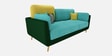 Montez Velvet 3 Seater Sofa in Turquoise & Green Colour