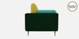 Montez Velvet 3 Seater Sofa in Turquoise & Green Colour