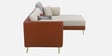 Montez Velvet LHS Sectional Sofa (2 + Lounger) in Brown & Beige Colour Montez Velvet LHS Sectional Sofa (2 + Lounger) in Brown & Beige Colour
