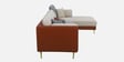 Montez Velvet LHS Sectional Sofa (3 + Lounger) in Brown & Beige Colour Montez Velvet LHS Sectional Sofa (3 + Lounger) in Brown & Beige Colour