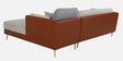 Montez Velvet LHS Sectional Sofa (3 + Lounger) in Brown & Beige Colour Montez Velvet LHS Sectional Sofa (3 + Lounger) in Brown & Beige Colour
