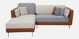 Montez Velvet RHS Sectional Sofa (2 + Lounger) in Brown & Beige Colour Montez Velvet RHS Sectional Sofa (2 + Lounger) in Brown & Beige Colour