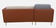 Montez Velvet RHS Sectional Sofa (2 + Lounger) in Brown & Beige Colour Montez Velvet RHS Sectional Sofa (2 + Lounger) in Brown & Beige Colour