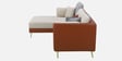 Montez Velvet RHS Sectional Sofa (2 + Lounger) in Brown & Beige Colour Montez Velvet RHS Sectional Sofa (2 + Lounger) in Brown & Beige Colour