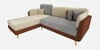 Montez Velvet RHS Sectional Sofa (2 + Lounger) in Brown & Beige Colour