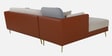 Montez Velvet RHS Sectional Sofa (3 + Lounger) in Brown & Beige Colour Montez Velvet RHS Sectional Sofa (3 + Lounger) in Brown & Beige Colour