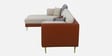 Montez Velvet RHS Sectional Sofa (3 + Lounger) in Brown & Beige Colour Montez Velvet RHS Sectional Sofa (3 + Lounger) in Brown & Beige Colour