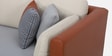Montez Velvet RHS Sectional Sofa (3 + Lounger) in Brown & Beige Colour Montez Velvet RHS Sectional Sofa (3 + Lounger) in Brown & Beige Colour