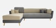 Montez Velvet RHS Sectional Sofa (3 + Lounger) in Grey & Beige Colour