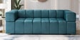Montique Velvet 3 Seater Sofa in Teal Blue Colour