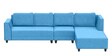 Morlie 6 Seater LHS Sofa in Blue Colour