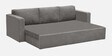 Morris Fabric Pull-Out Sofa Cum Bed in Grey Colour