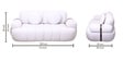 Moss 2 Seater Sofa In White Color