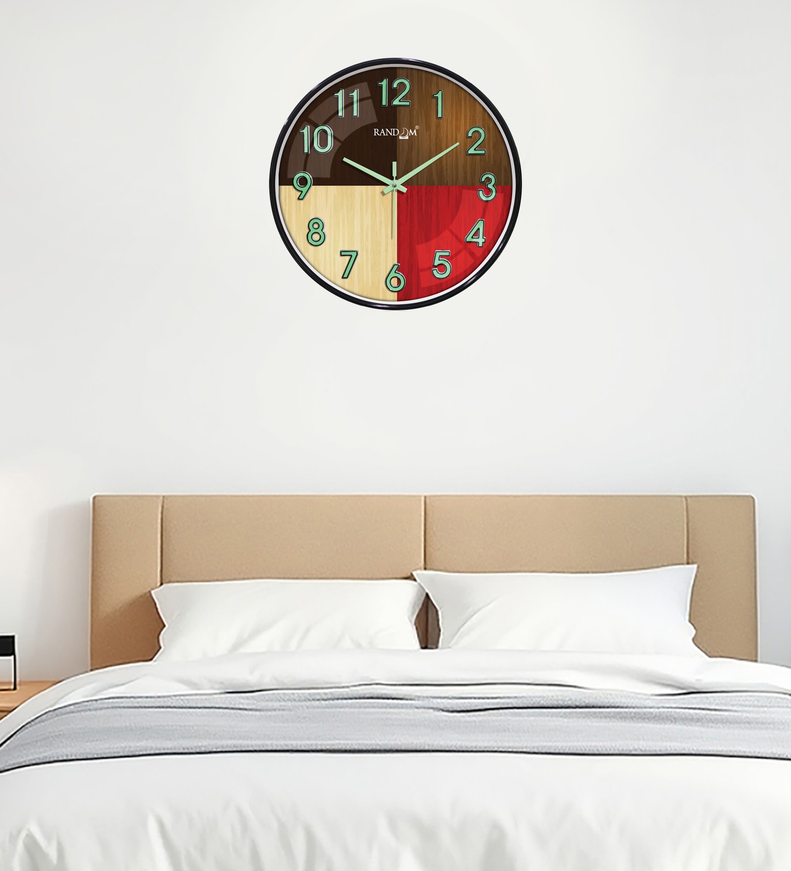Black Metallic Modern Wall Clock (12.75 Inch)