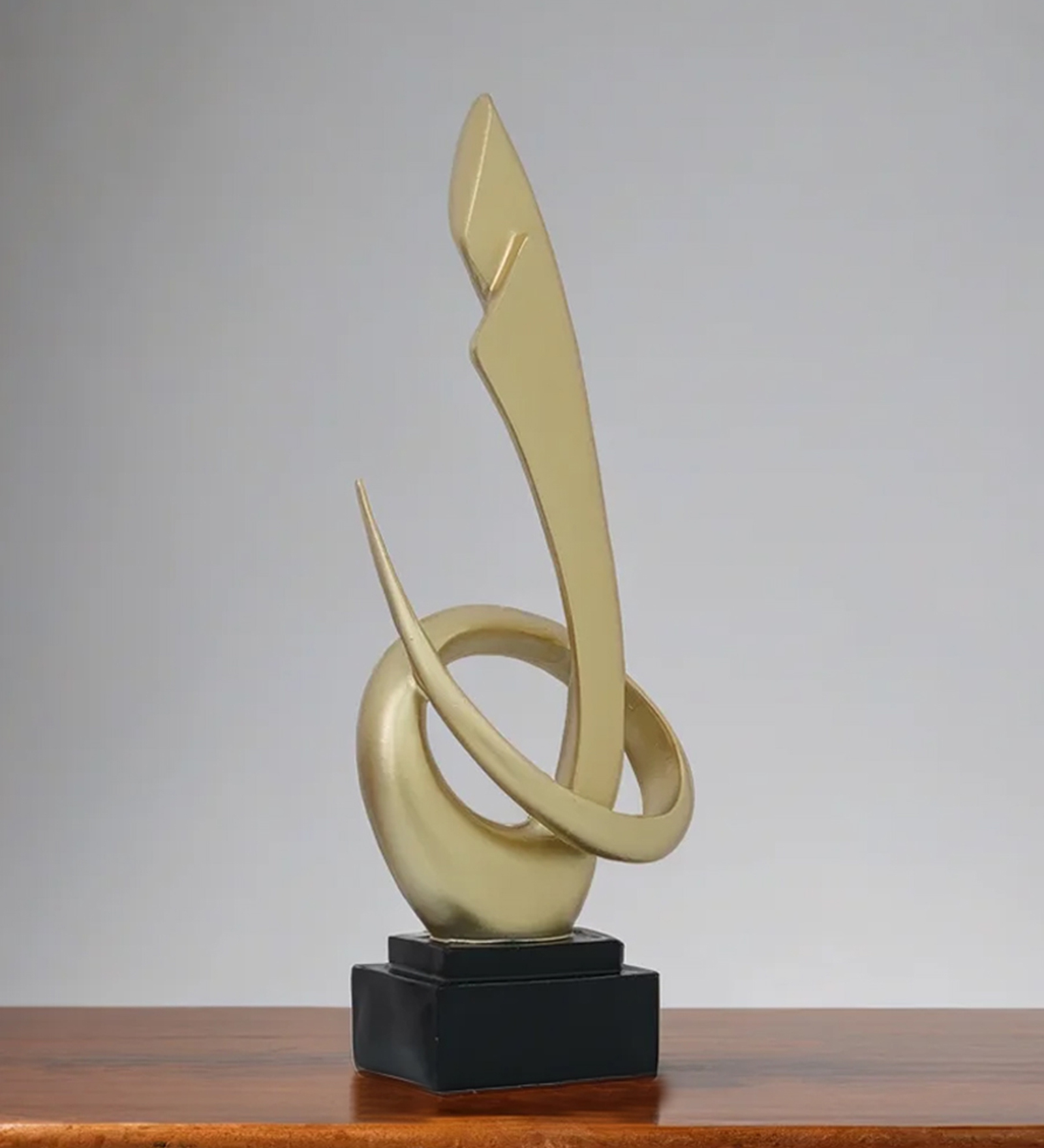 Modern Abstract Golden Resin Table D cor