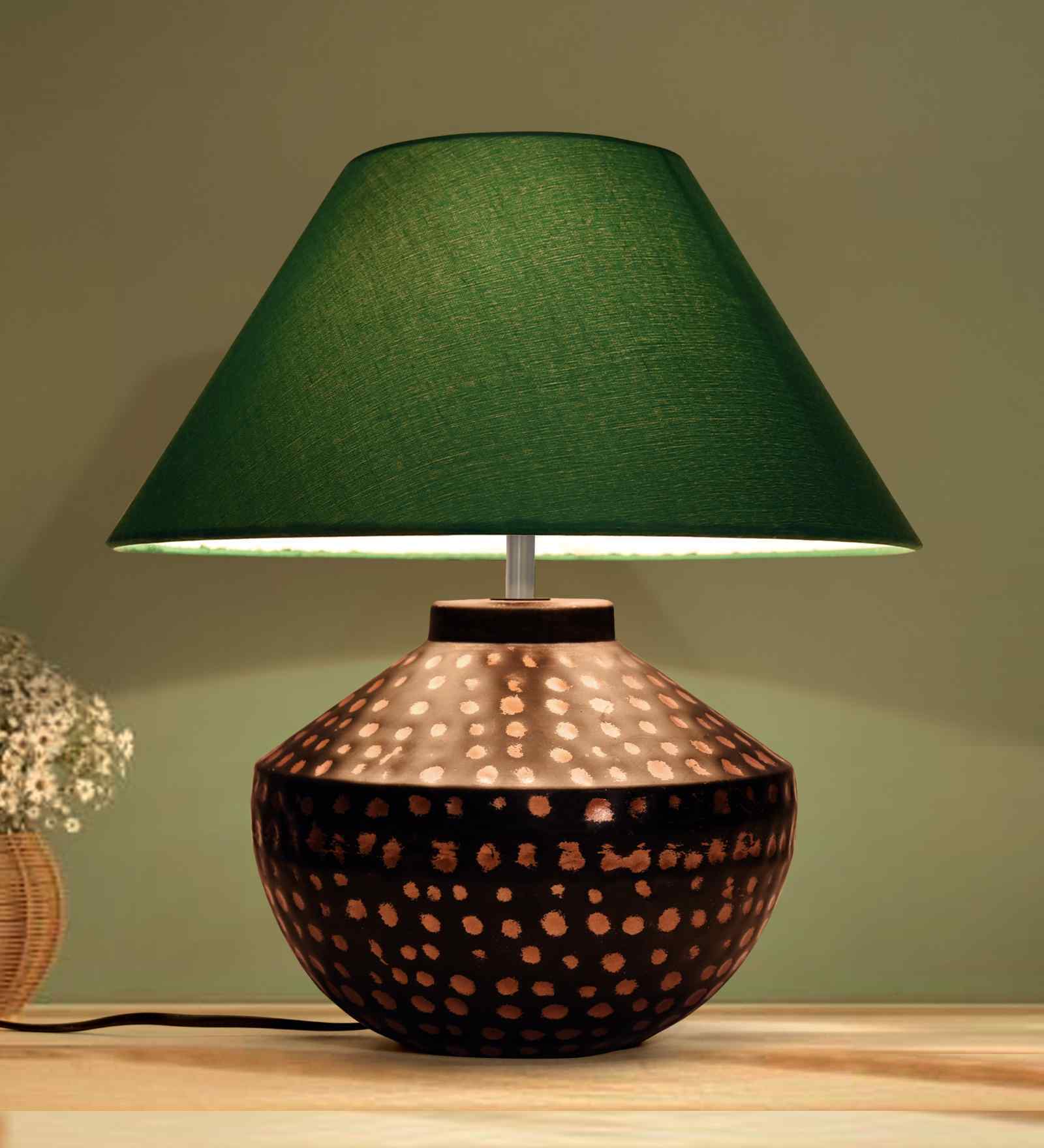 Modern Accent Table Lamp Warm Bronze