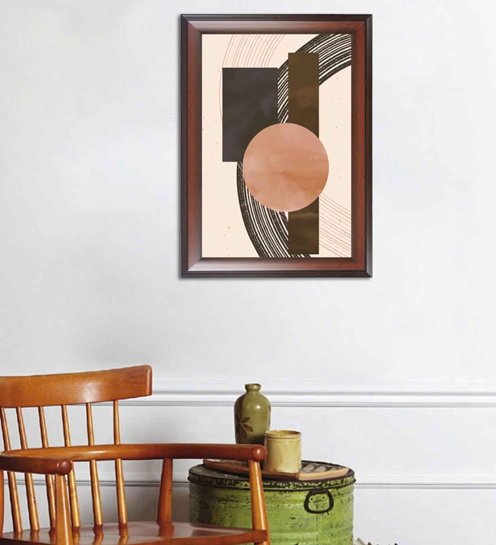 Modern Art Multicolour MDF Framed Wall Painting