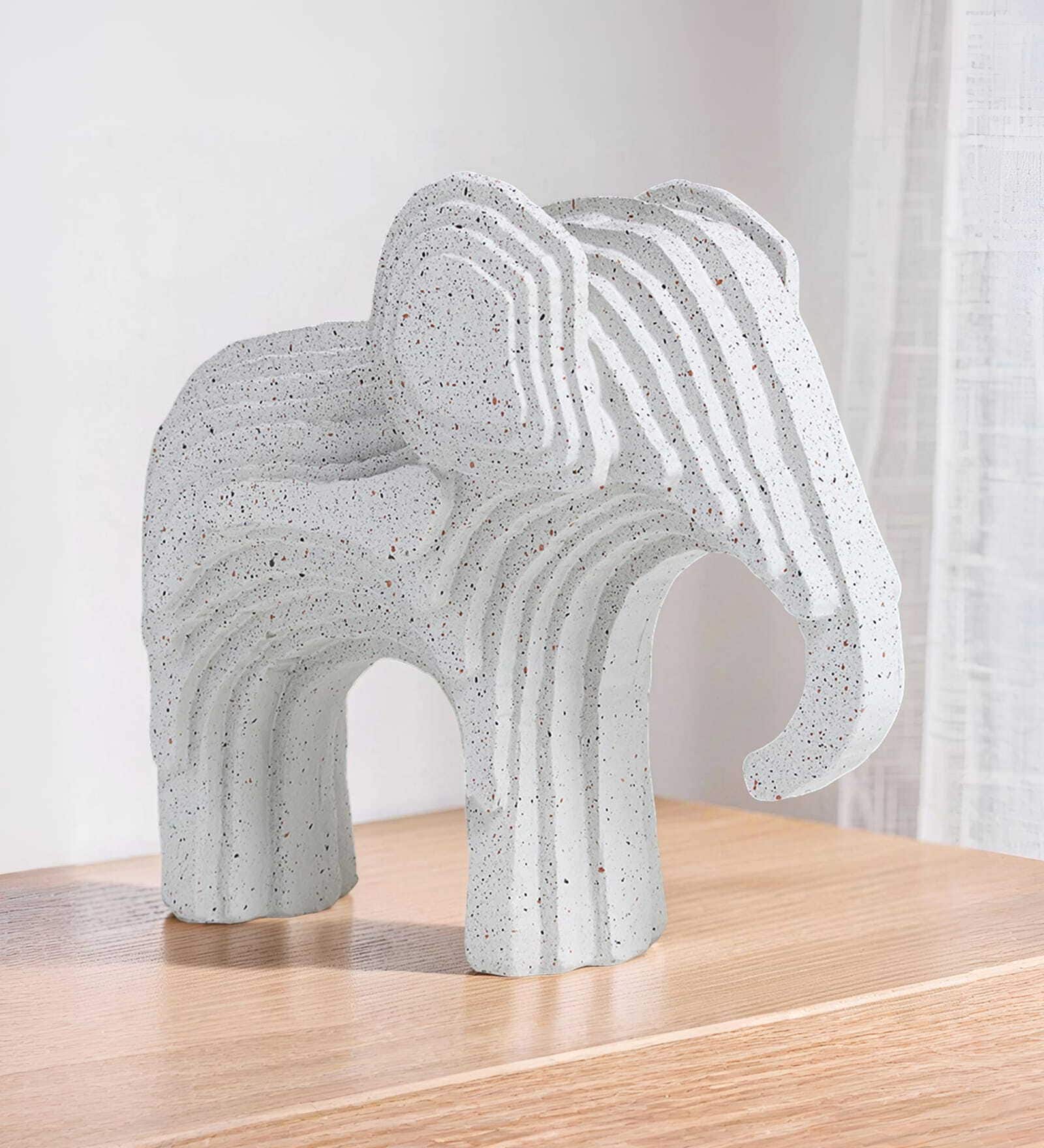 Modern Artefacts White Elephant Figurine Showpiece