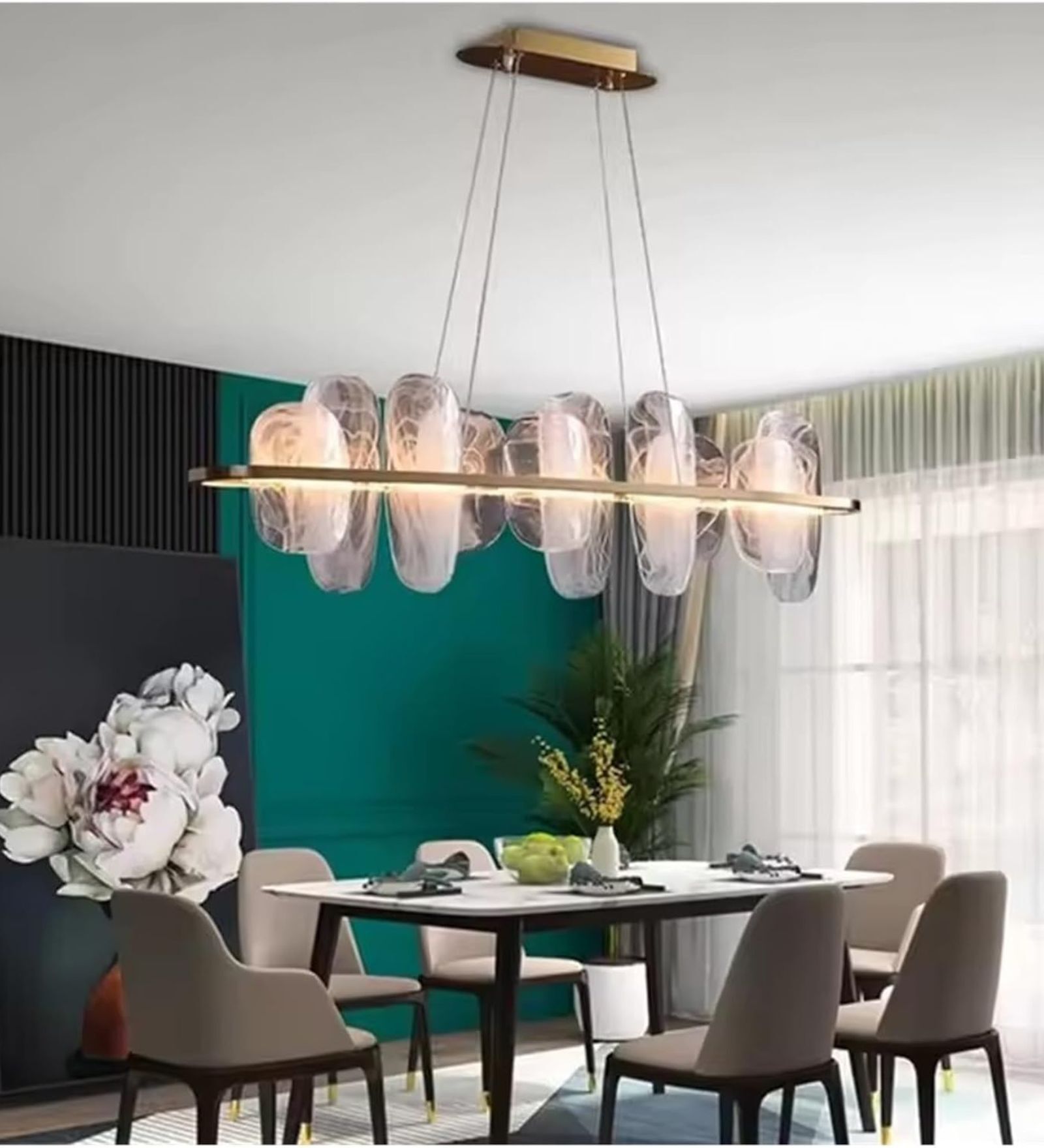 Modern Artistic Glass Linear Chandelier