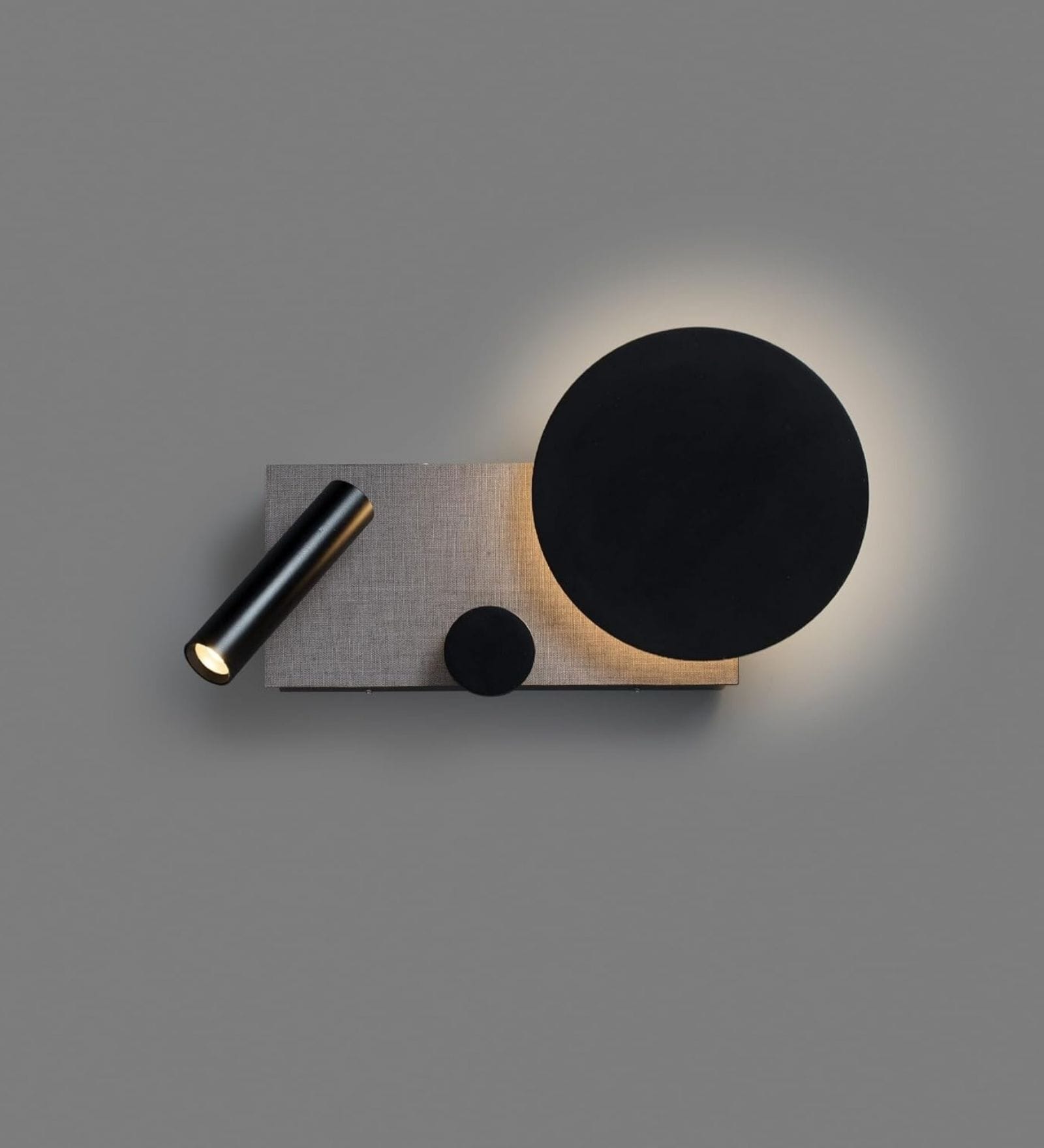 Modern Bedside Wall Light with Reading Spotlight & Ambient Back Glow