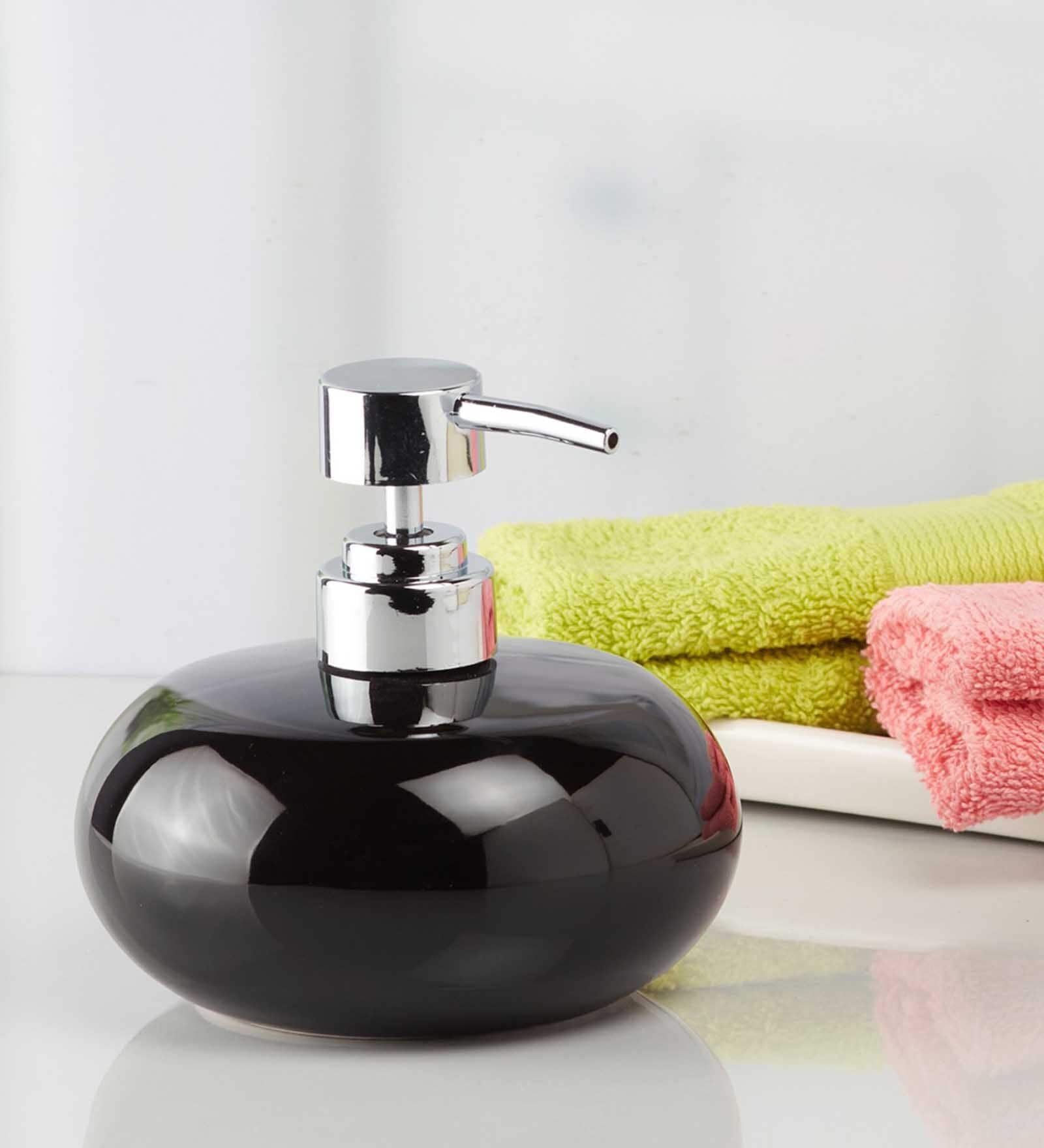 Modern Black Ceramic Soap Dispenser