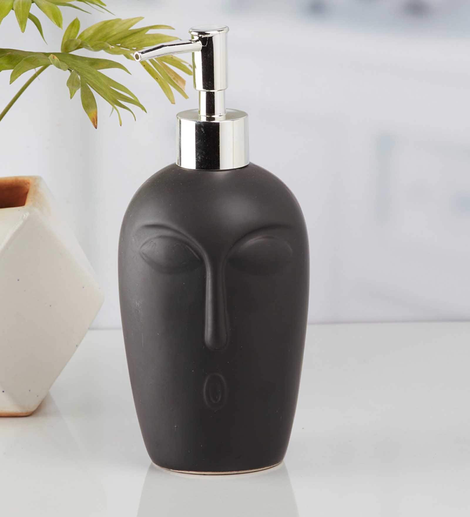 Modern Black Ceramic Soap Dispenser