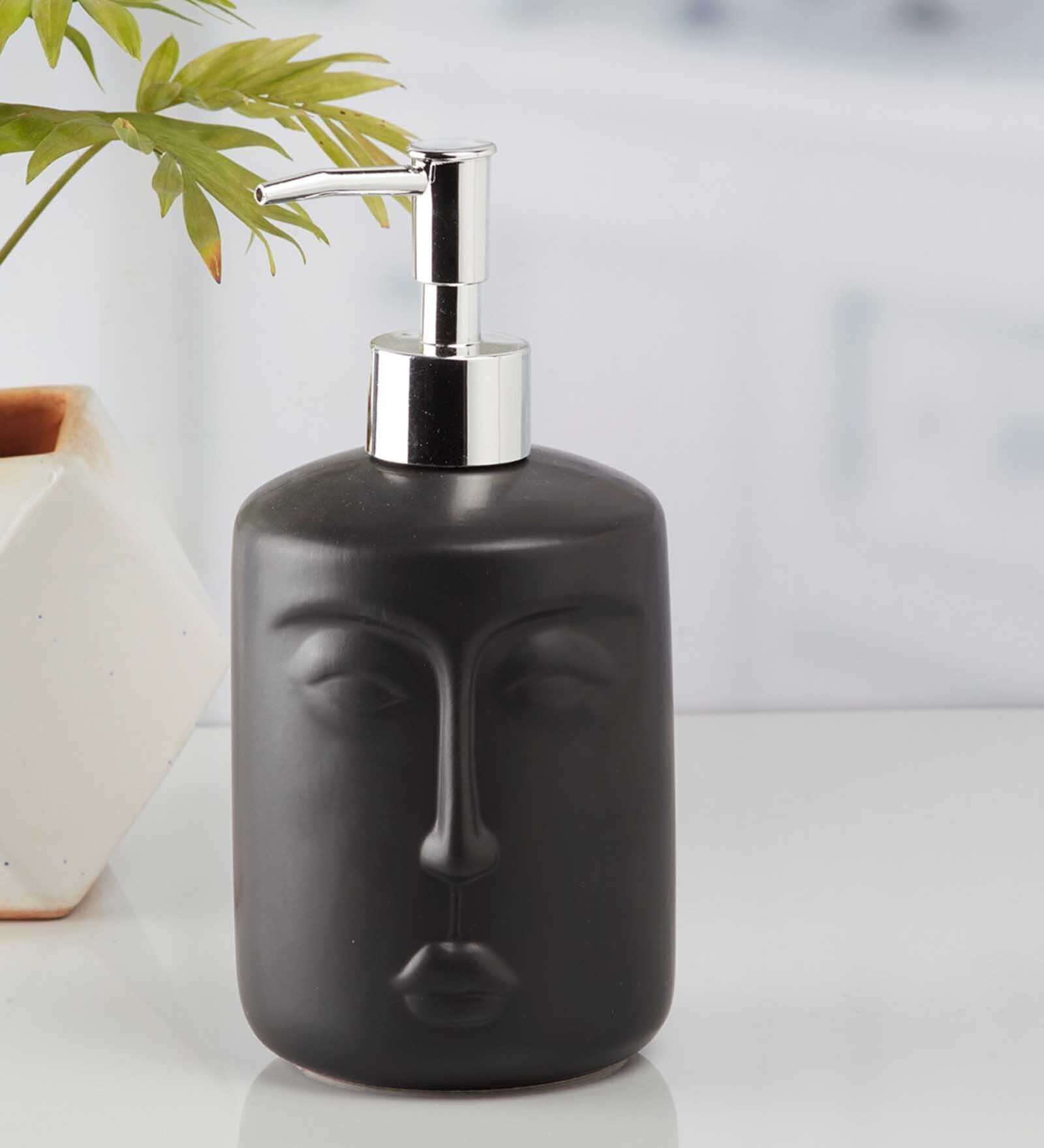 Modern Black Ceramic Soap Dispenser