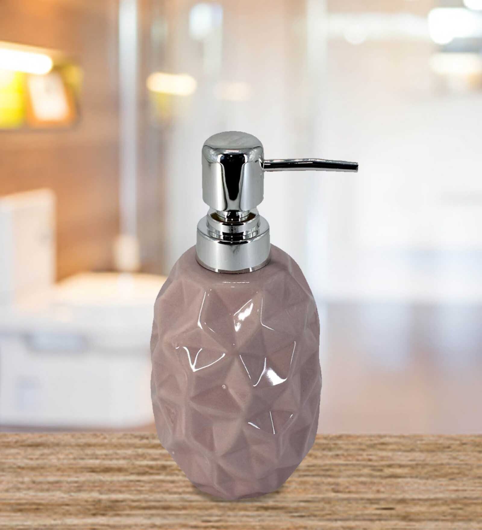 Modern Brown Ceramic Soap Dispenser