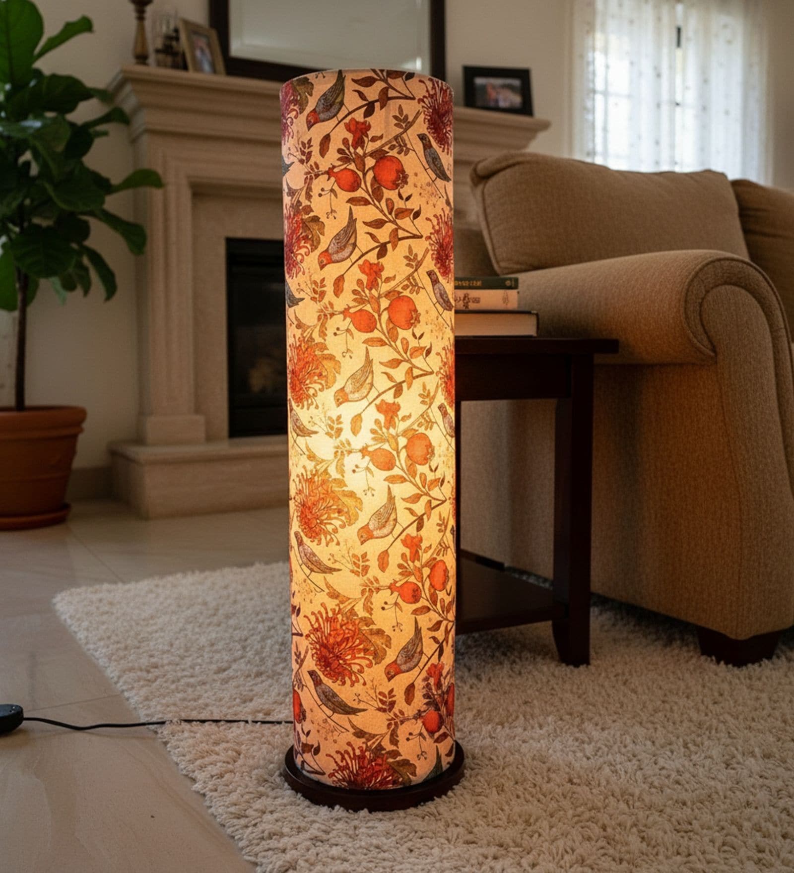 Modern Chirping Bird Cylinder Floor Lamp   Stylish Lighting for Living Room & Bedroom