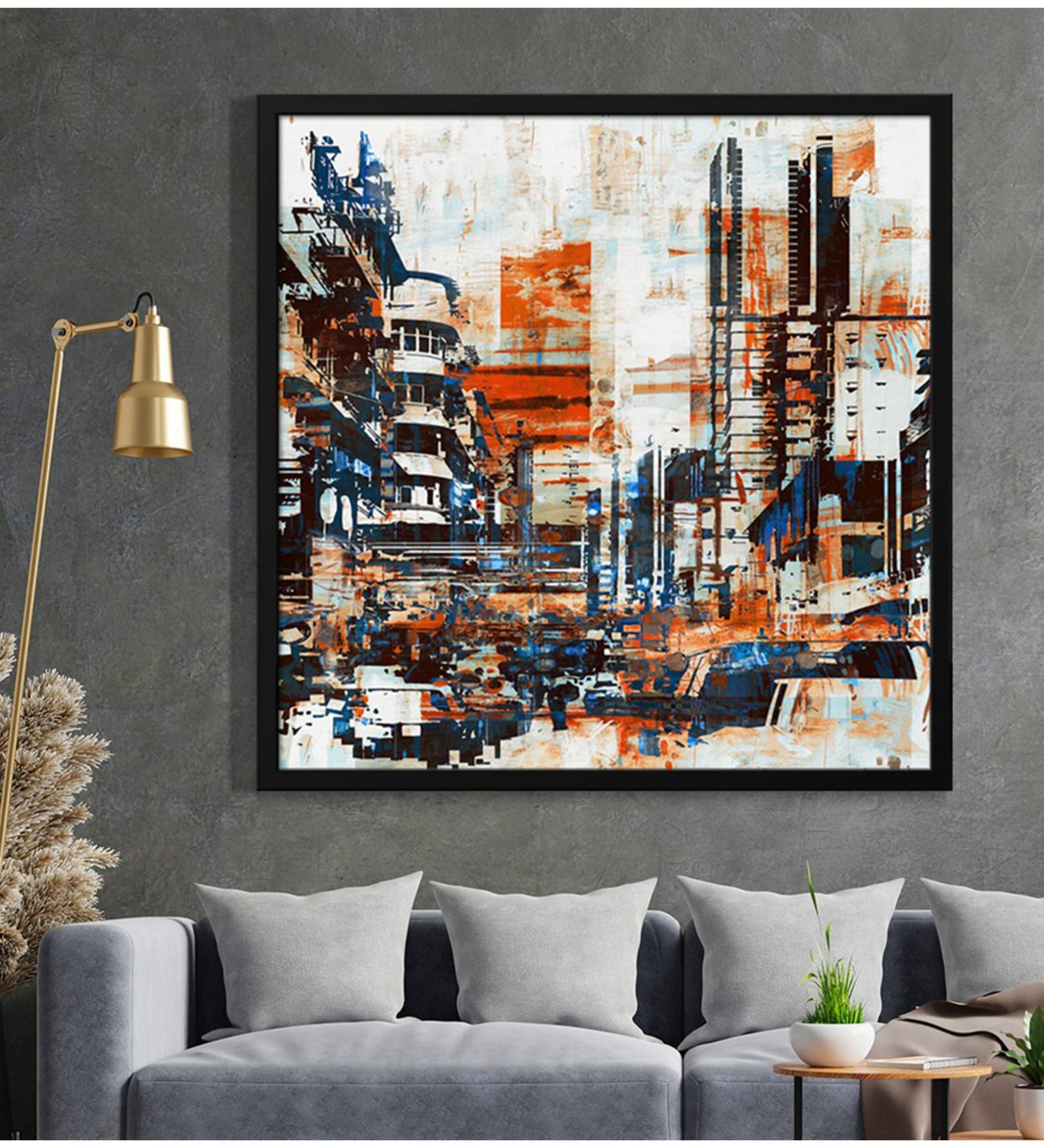 Modern City View Art Canvas Art Print