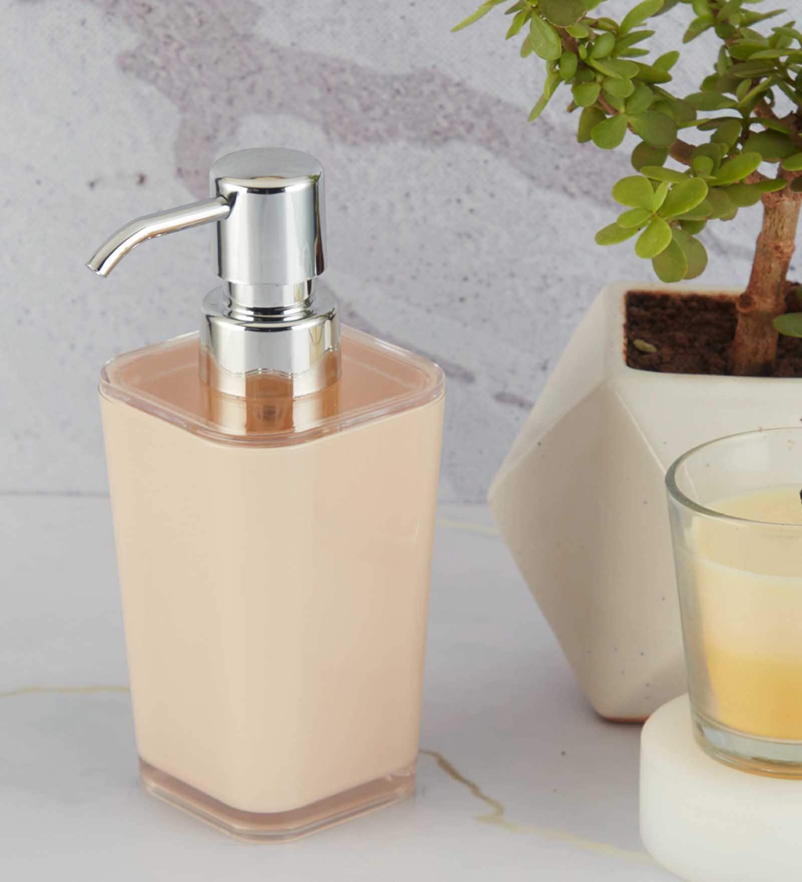 Modern Cream Acrylic Soap Dispenser