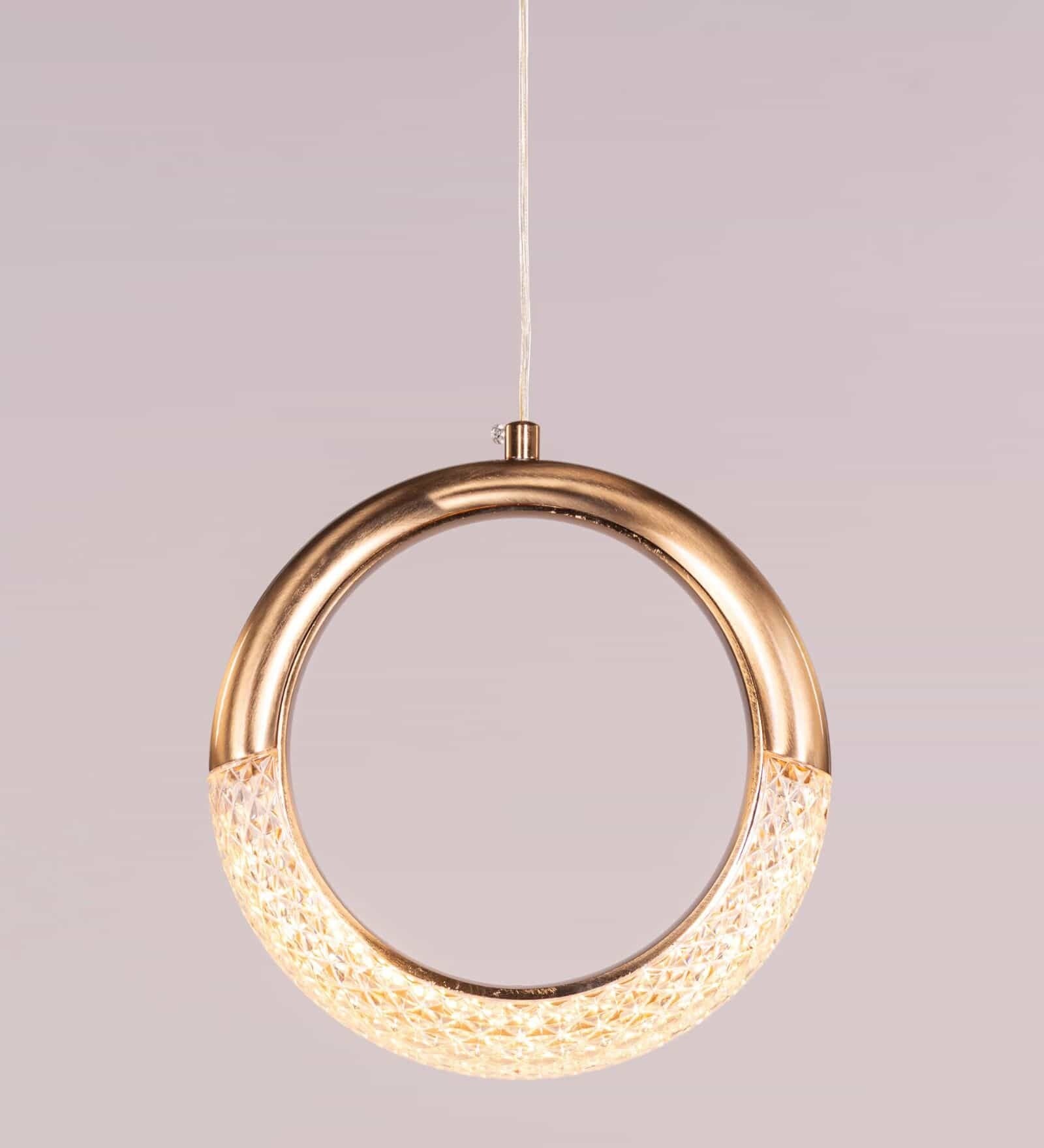 Modern Crystal Ring Pendant Light