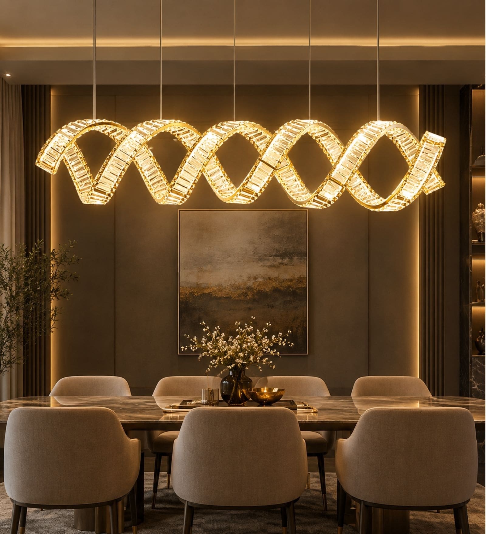 Modern Designer Wave Chandelier (1200mm)