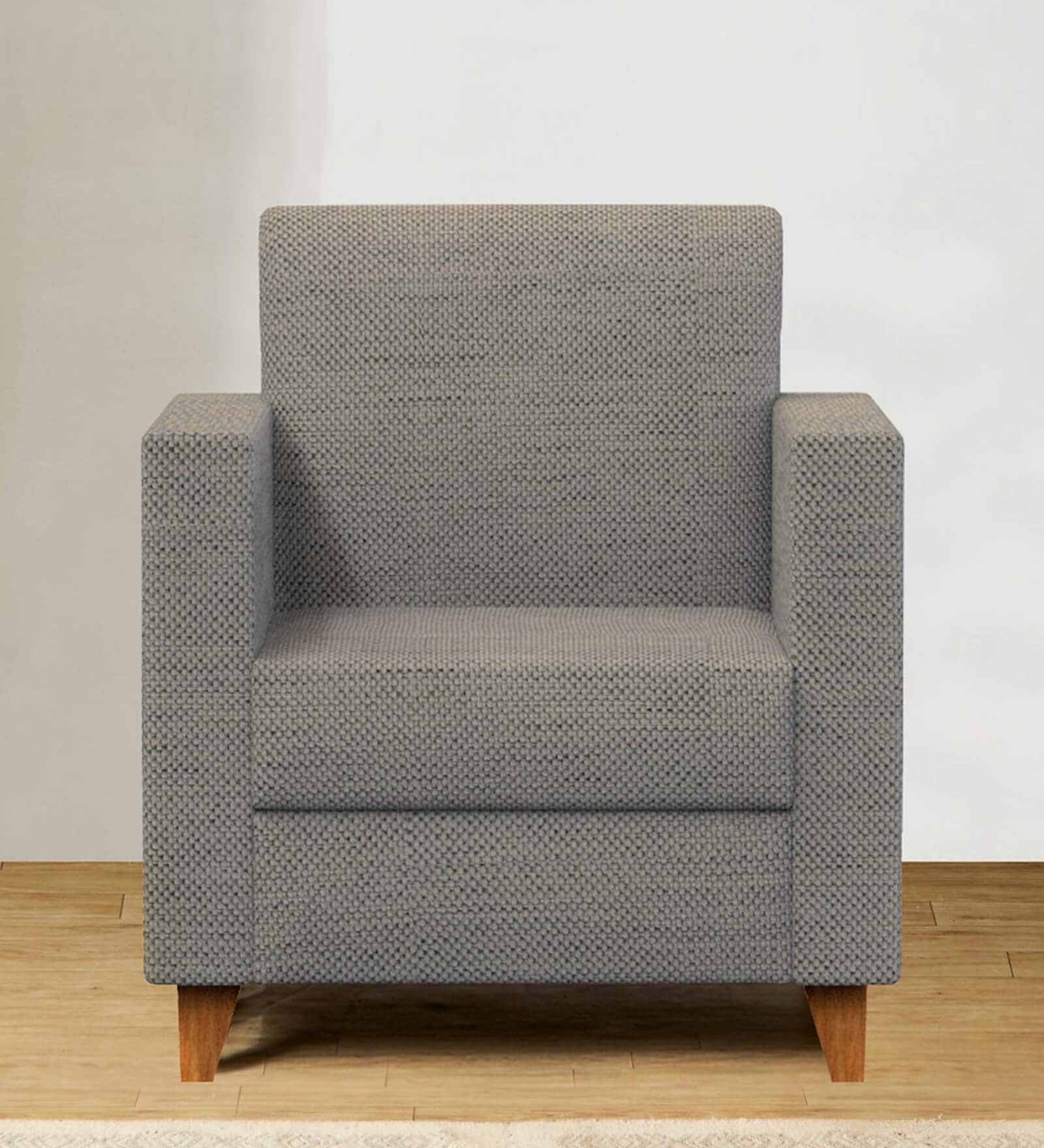 Buy Modern Fabric 1 Seater Sofa in Bangalore Grey Colour at 10 OFF by