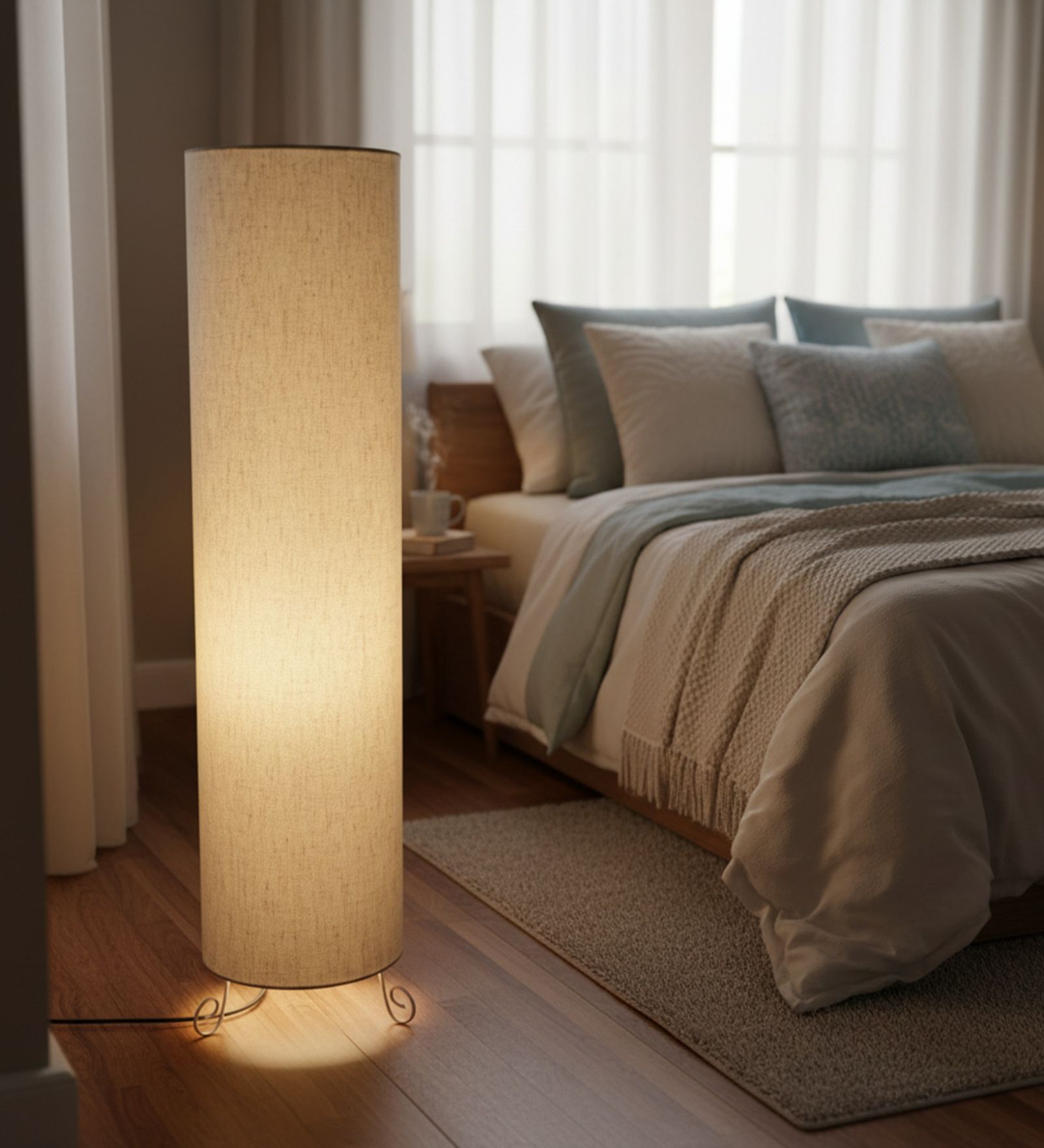 Modern Flex Cylinder Floor Lamp   Stylish Lighting for Living Room & Bedroom