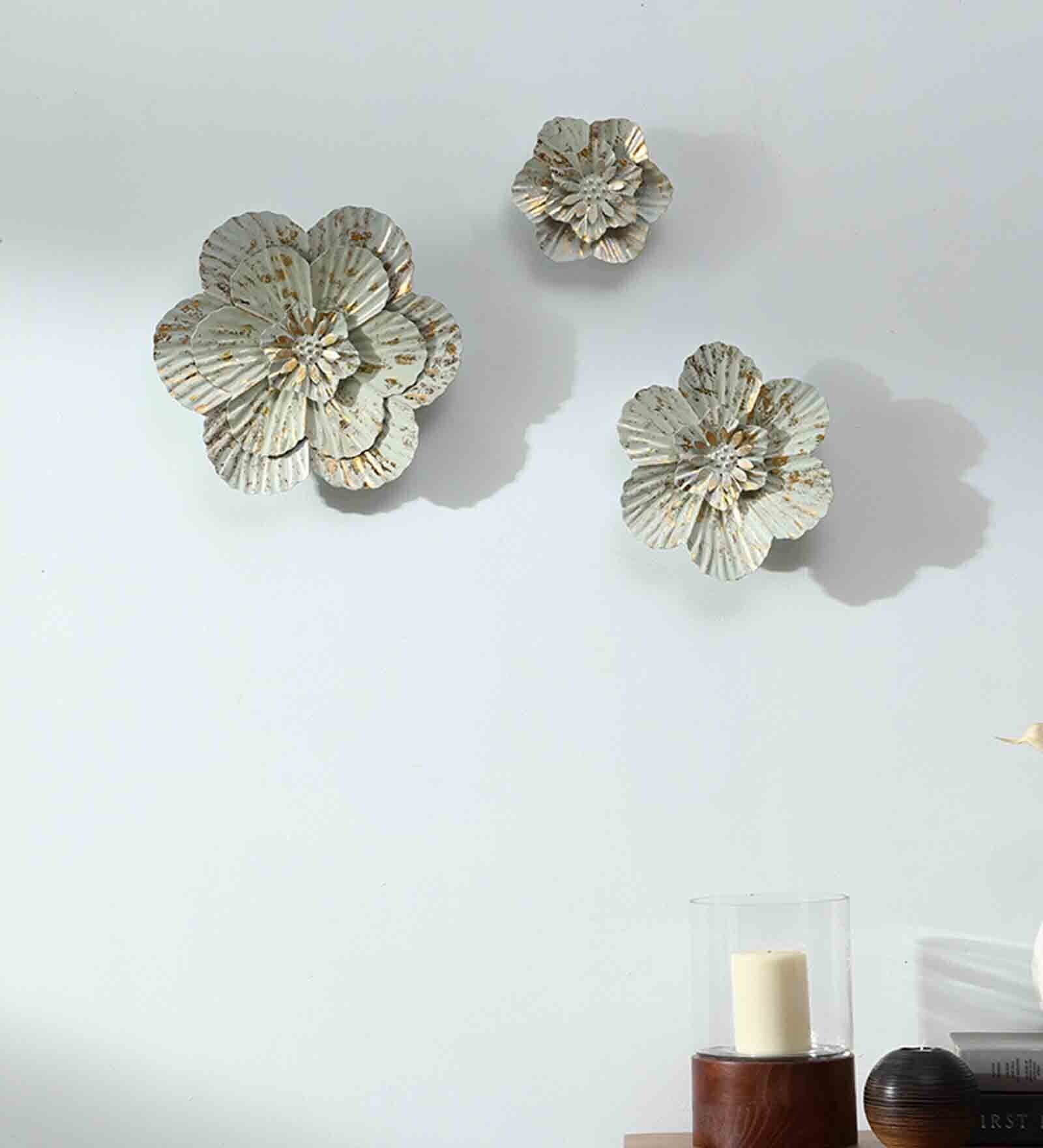 Buy Modern Floral (Set Of 3) Metal Wall Art at 26 OFF by Cocovey