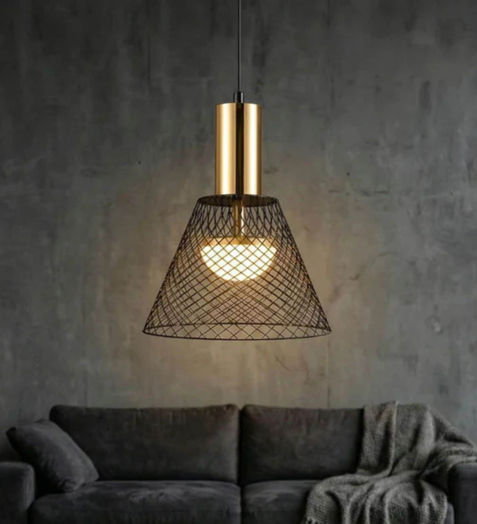 Modern Geometric Mesh Pendant Light
